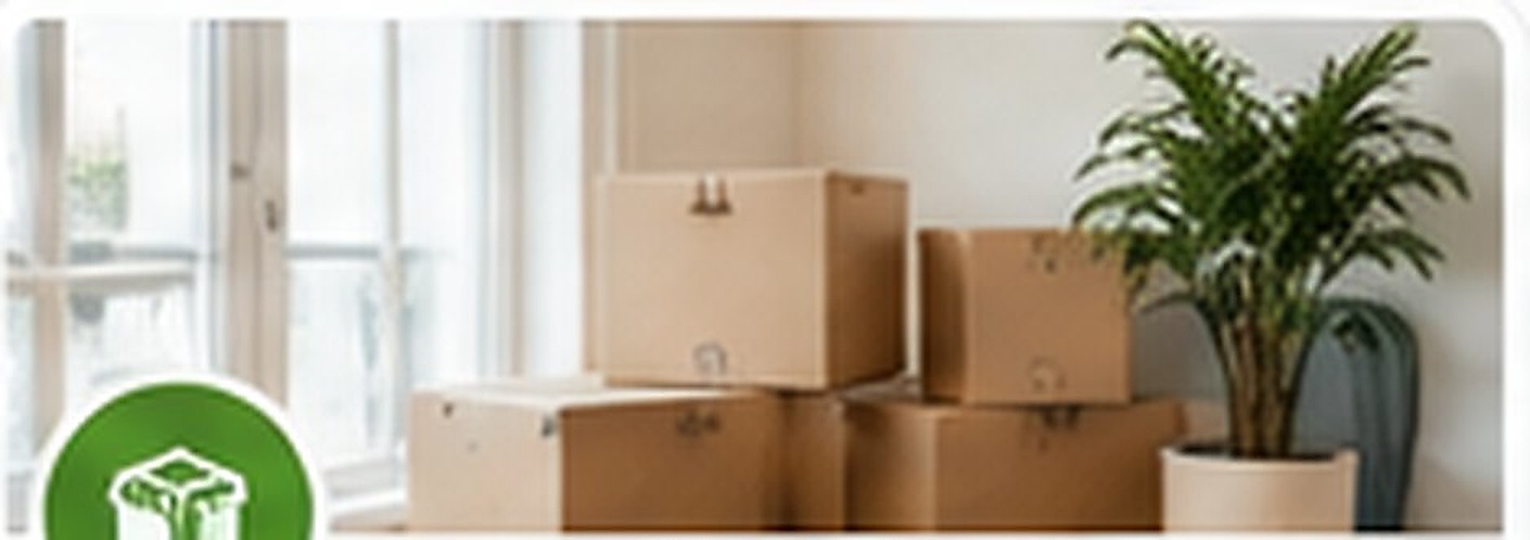 Moving boxes in a clean room for move-in and move-out cleaning