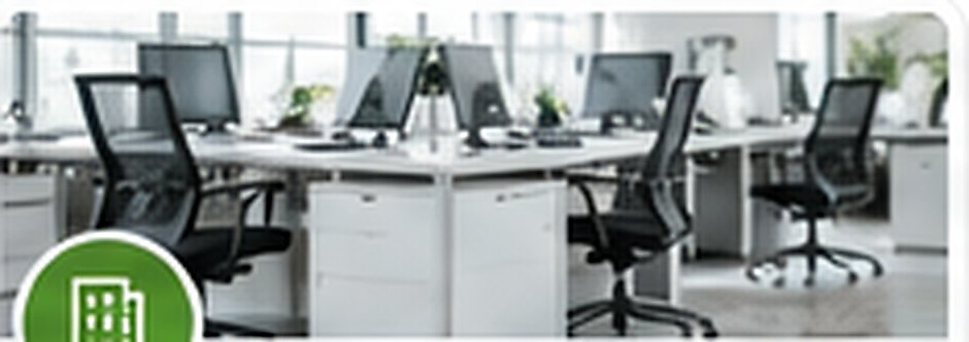 Modern office workspace for janitorial and office cleaning